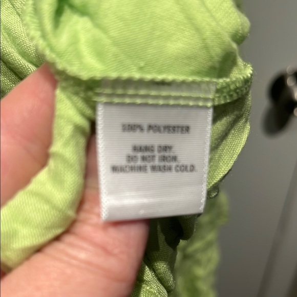 Vine Street Apparel Asymmetrical Green Tunic with Ruffles - Picture 12 of 16